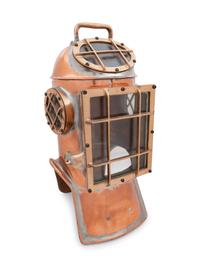 An American Copper Style 3 Divinhood-Navy Standard Diving Helmet