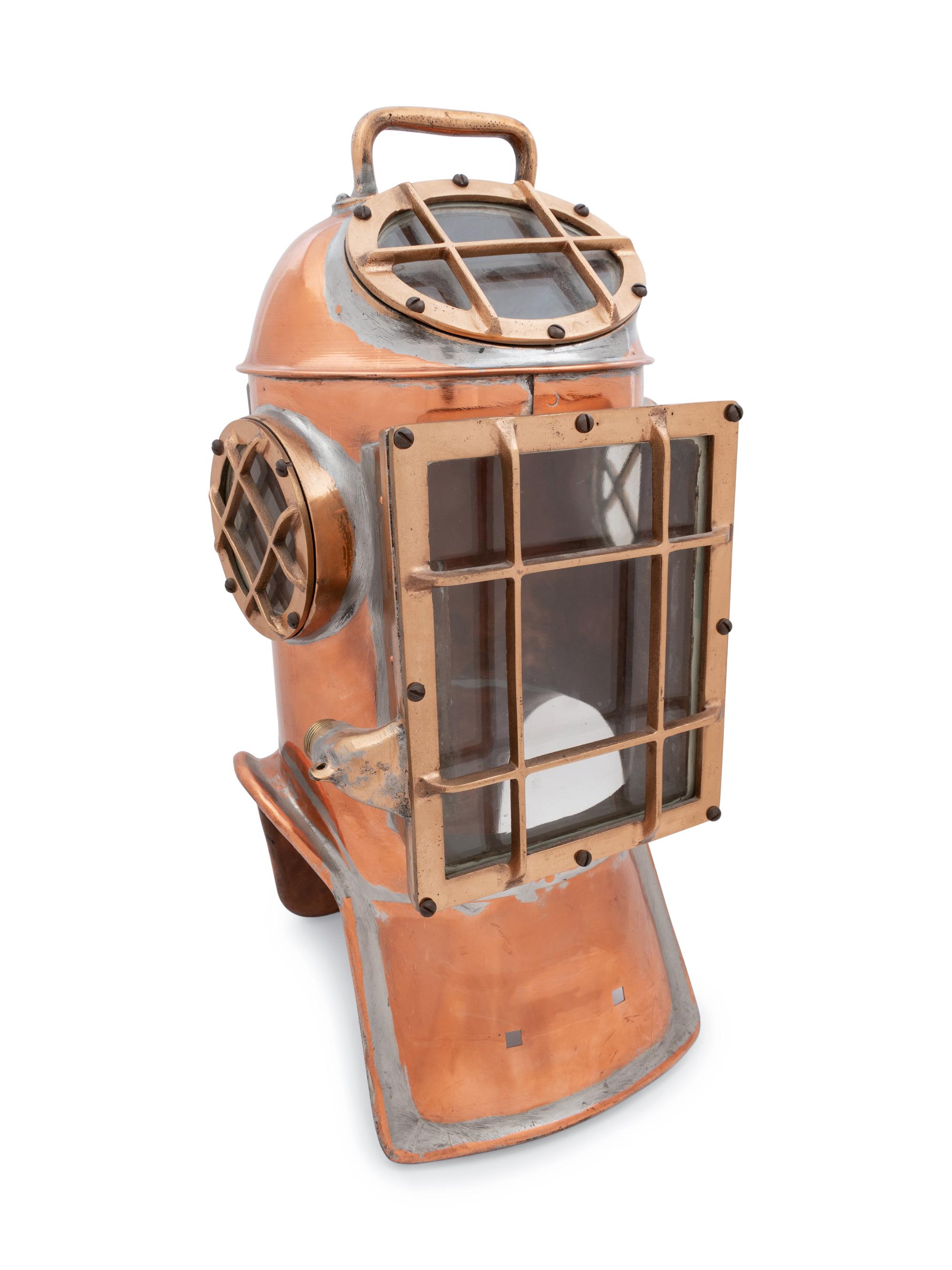 An American Copper Style 3 Divinhood-Navy Standard Diving Helmet