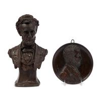 Leo Frank Nock (American, 1875-1949) Portrait bust of Abraham Lincoln bronze