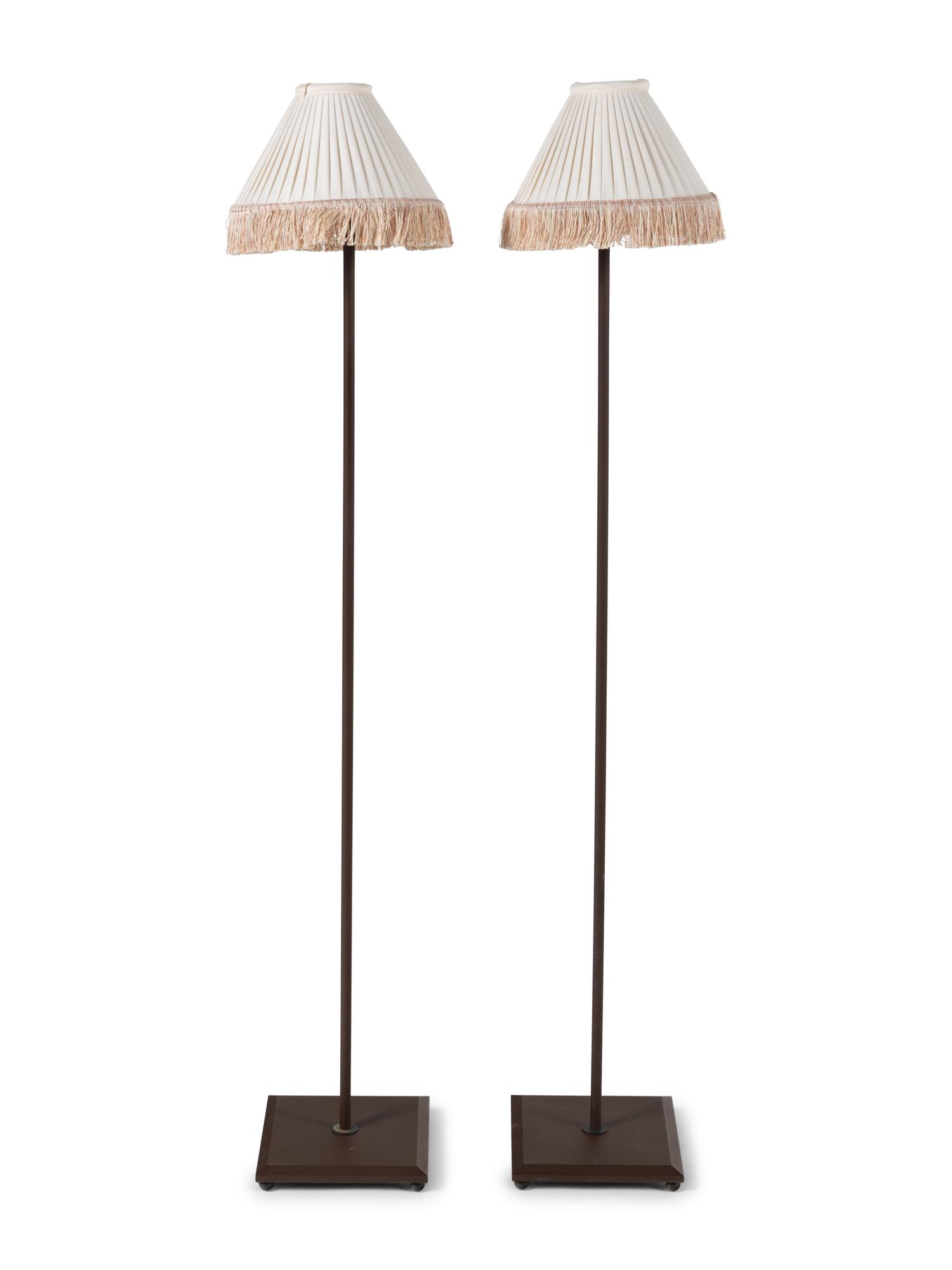 A Pair of Contemporary Metal Floor Lamps