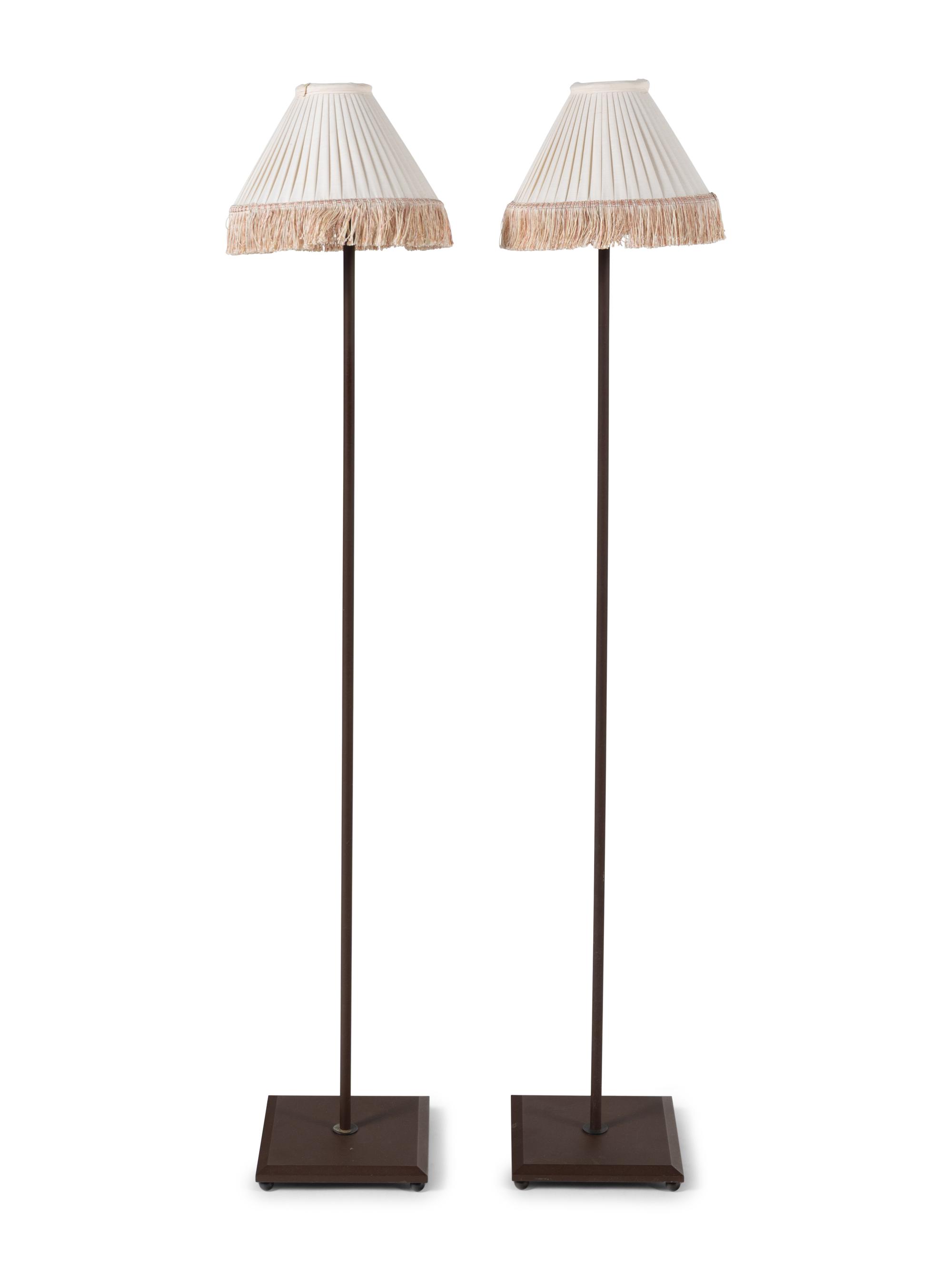 A Pair of Contemporary Metal Floor Lamps