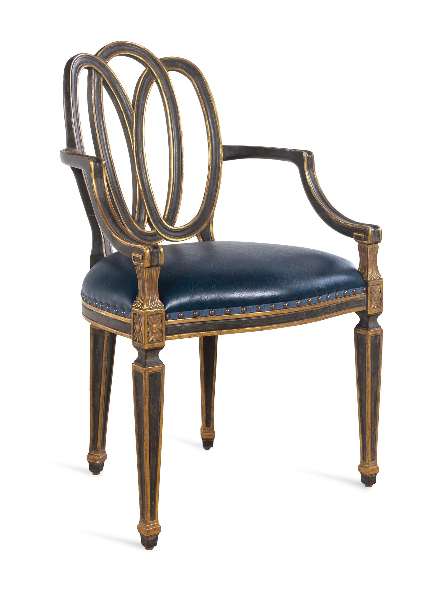 A Set of Ten Dennis & Leen Painted Dining Chairs