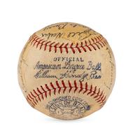 A 1938 Philadelphia Athletics Team Signed Autograph Baseball Featuring Connie Mack (JSA Letter of Authenticity)