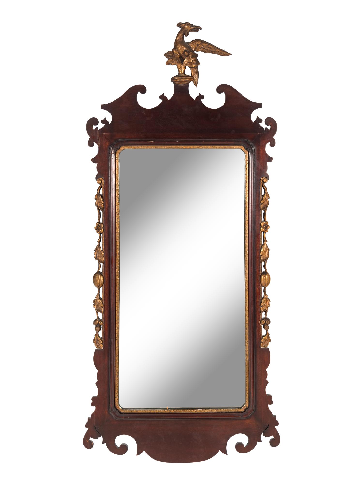 A Chippendale Mahogany Mirror