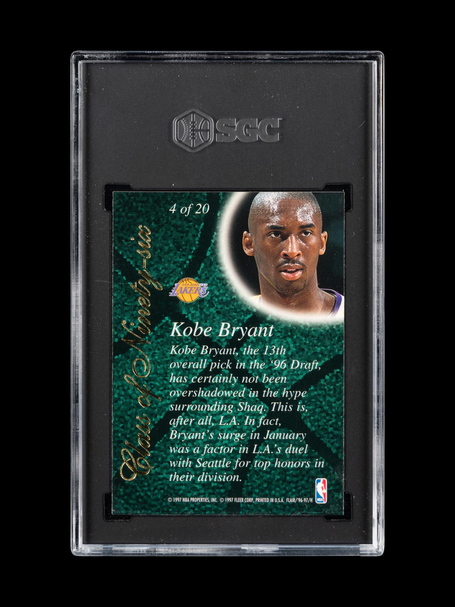 A Group of 1996-97 Flair Kobe Bryant Rookie Basketball Cards,