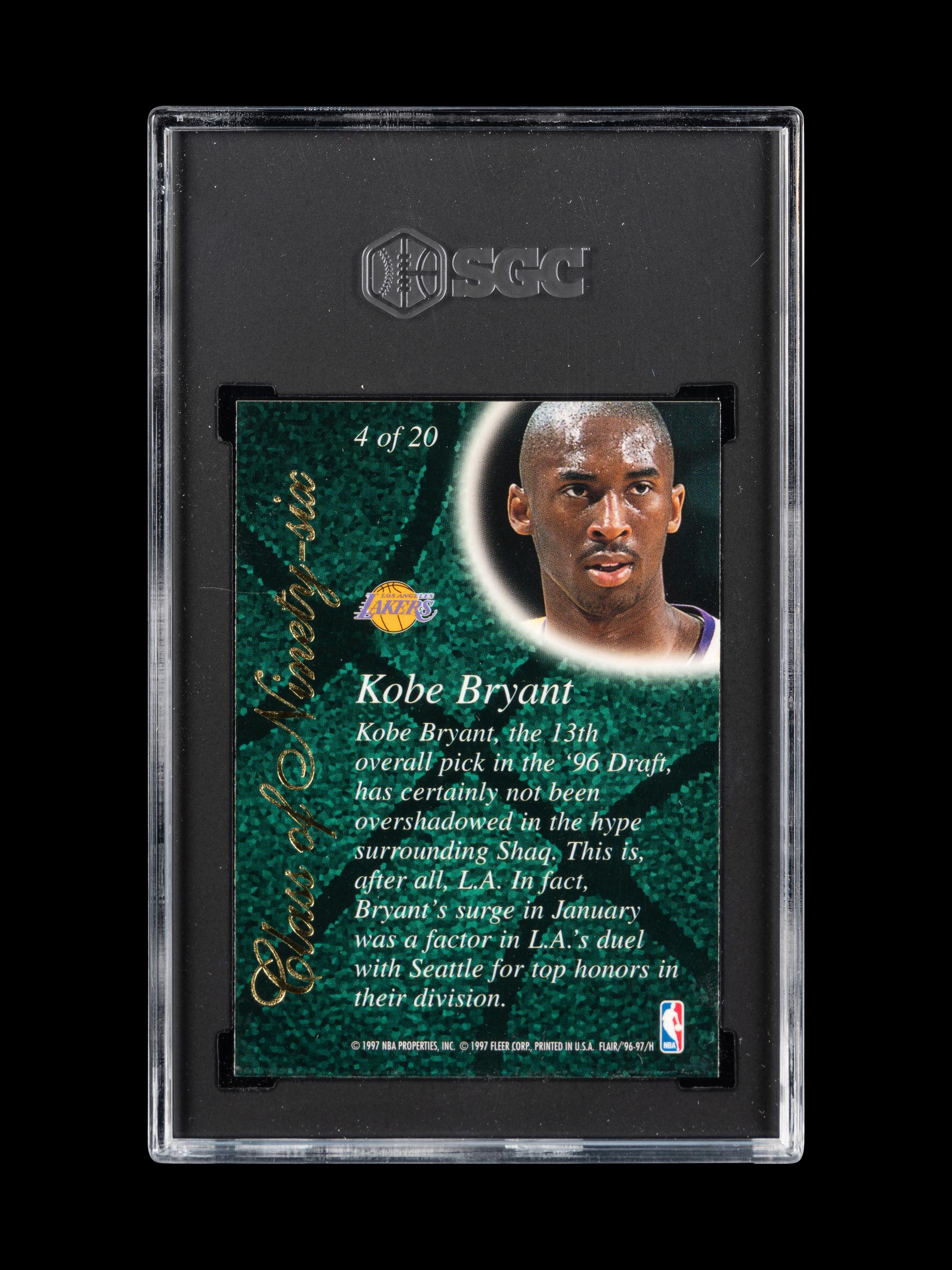 A Group of 1996-97 Flair Kobe Bryant Rookie Basketball Cards,