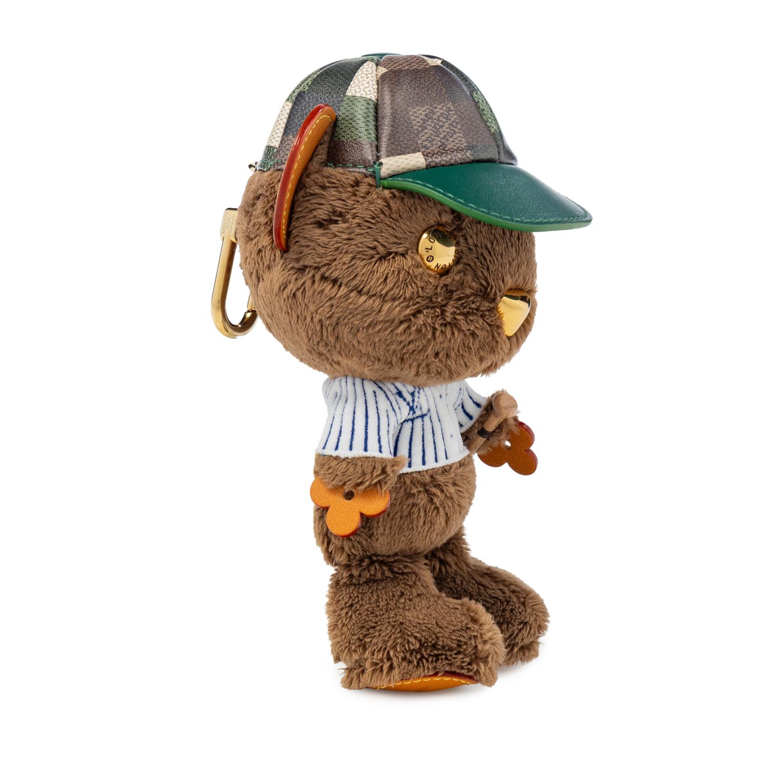 LOUIS VUITTON, PLUSH BASEBALL LOUIS BEAR BAG CHARM
