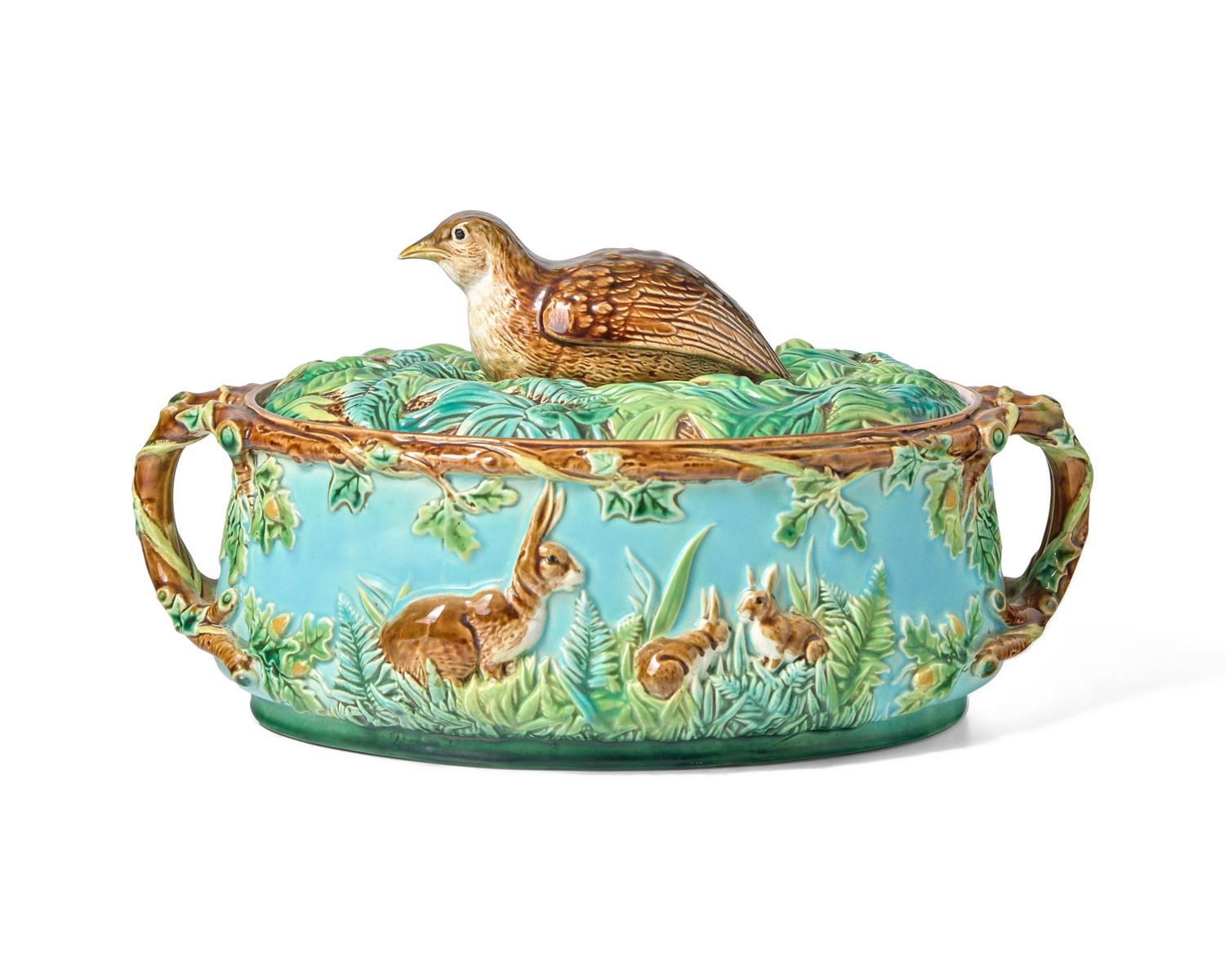 A George Jones Majolica Game Pie Dish