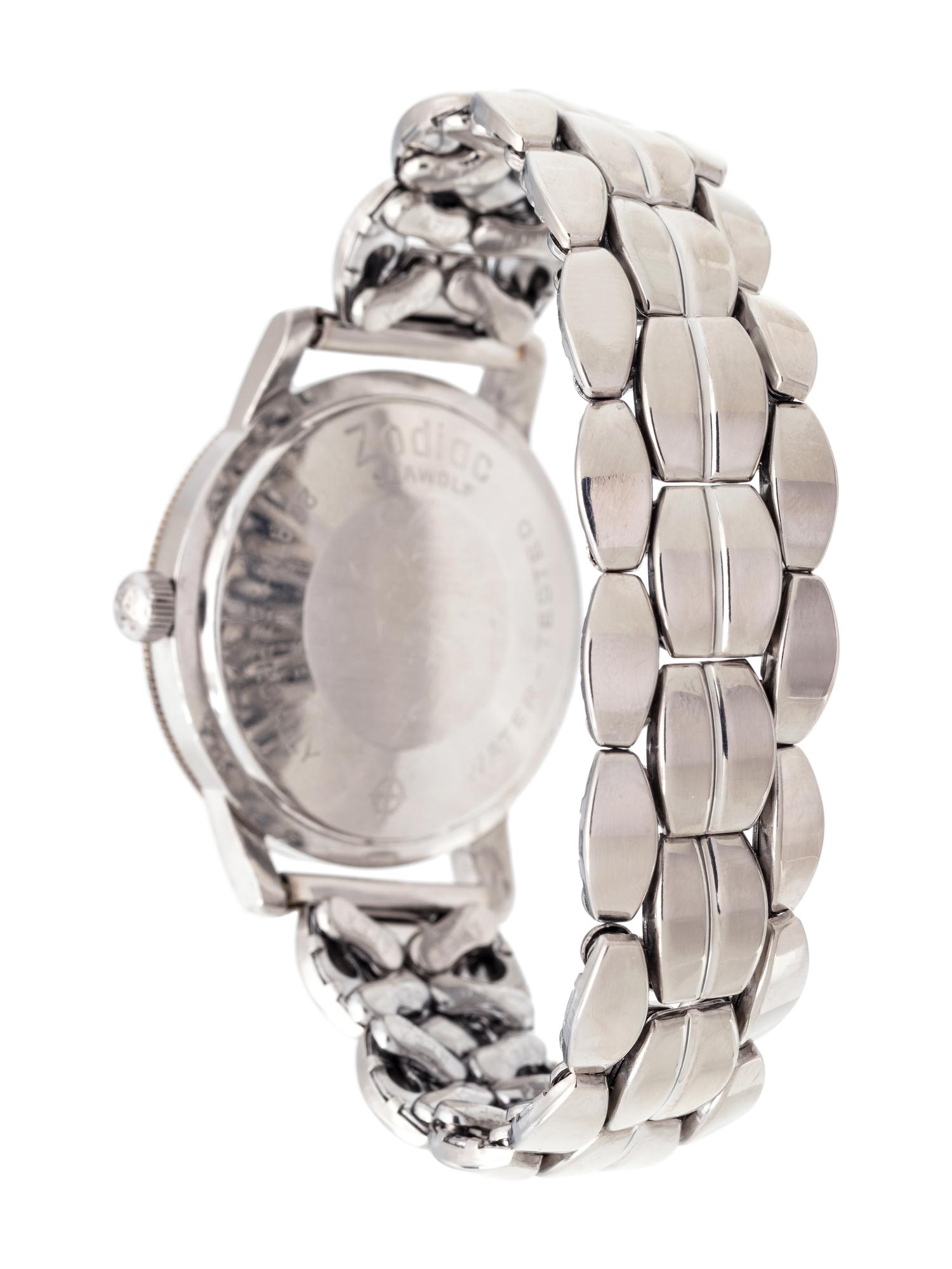 ZODIAC, STEEL 'SEAWOLF' WRISTWATCH