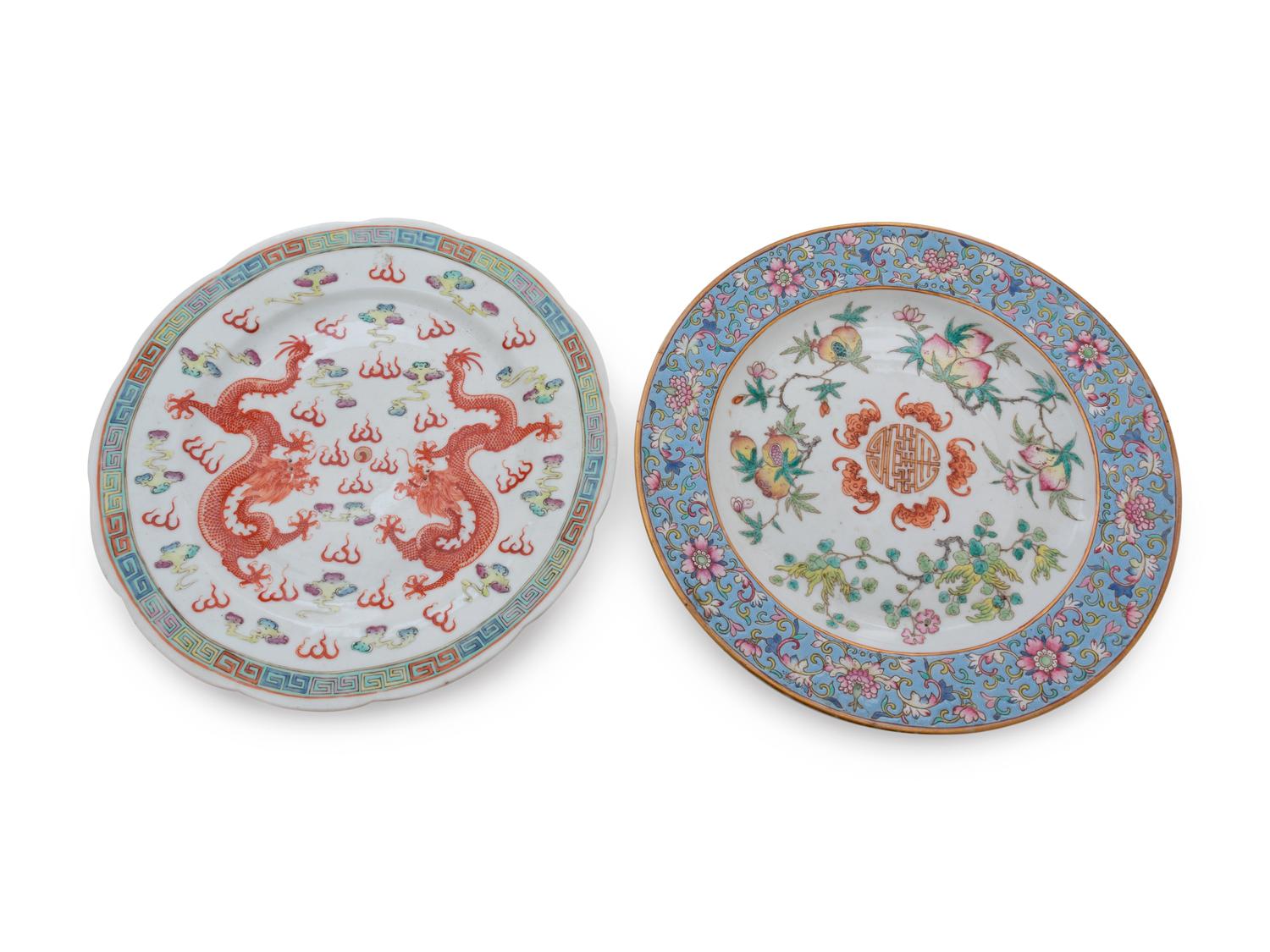 Five Chinese Famille Rose Porcelain Articles