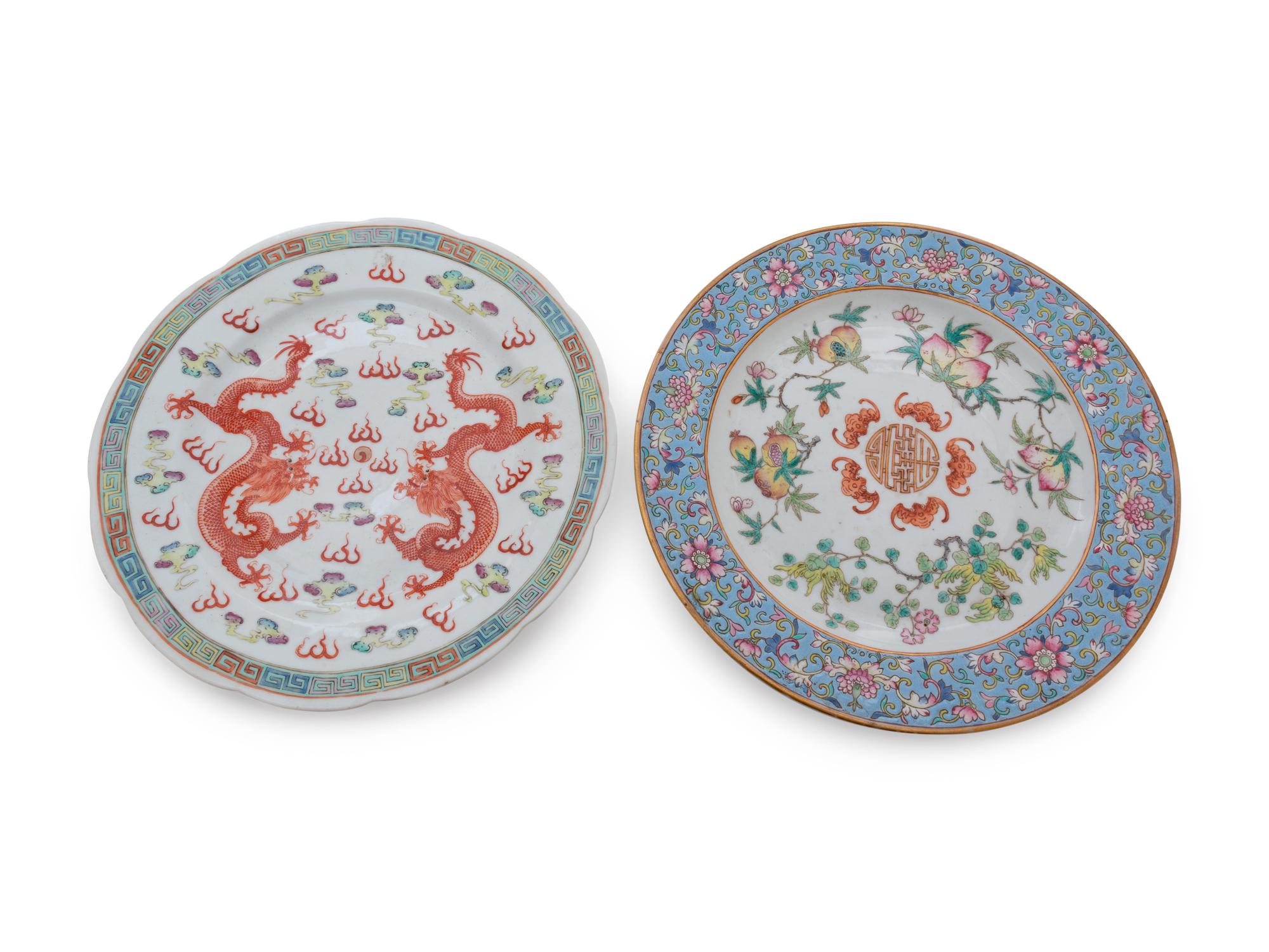 Five Chinese Famille Rose Porcelain Articles