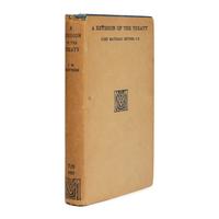 [Economics]. Keynes, John Maynard (1883-1946). A Revision of the Treaty. Being a Sequel to the Economic Consequences of the Peace . London: Macmillan and Co., 1922.