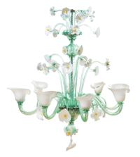 A Venetian Glass Chandelier Height approximately 42 inches. — 19TH CENTURY