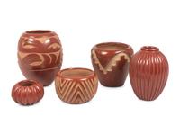Santa Clara Redware Pottery Jars