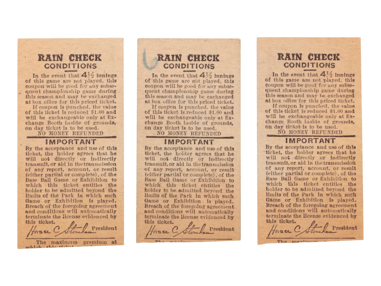 A Group of 18 Jackie Robinson Brooklyn Dodgers Ticket Stubs,
