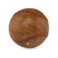 A 1933 Philadelphia Athletics and Washington Senators Multi Signed Autograph Baseball Featuring Mickey Cochrane (Beckett Authentication Services Letter of Authenticity)