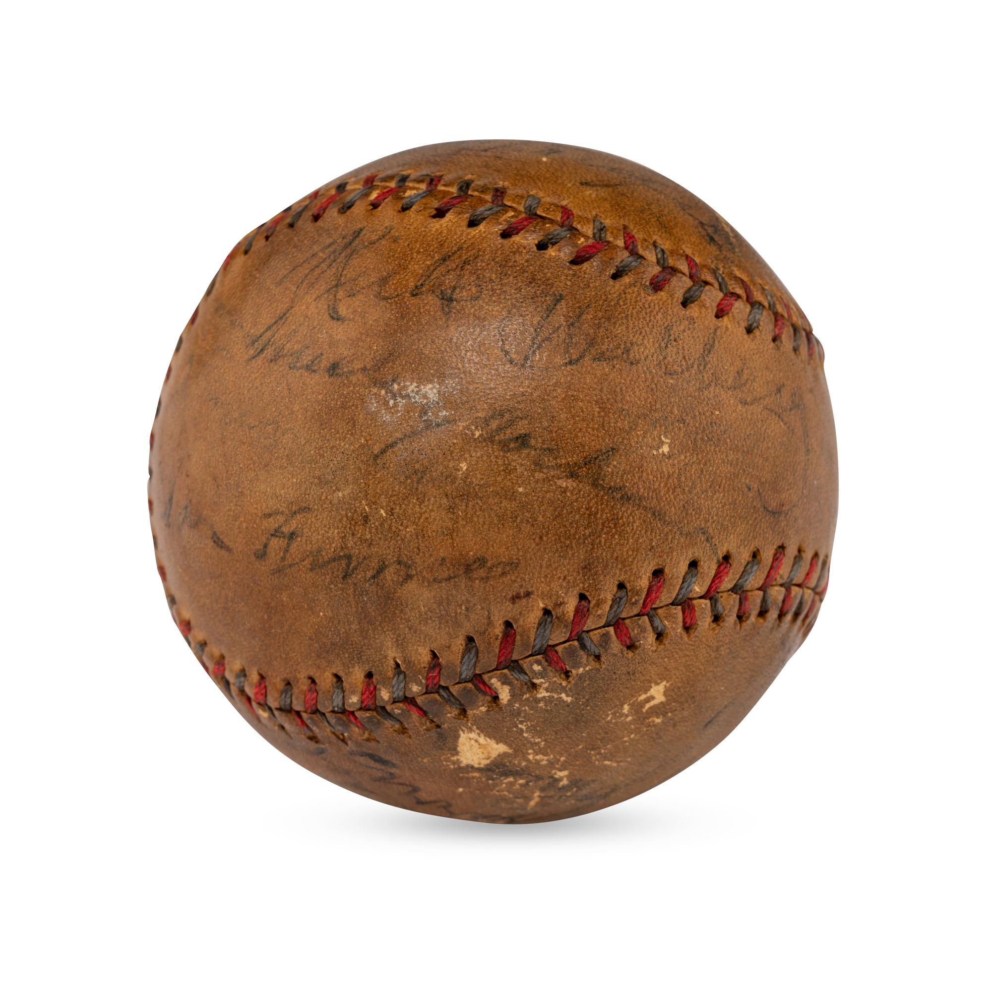 A 1933 Philadelphia Athletics and Washington Senators Multi Signed Autograph Baseball Featuring Mickey Cochrane (Beckett Authentication Services Letter of Authenticity)