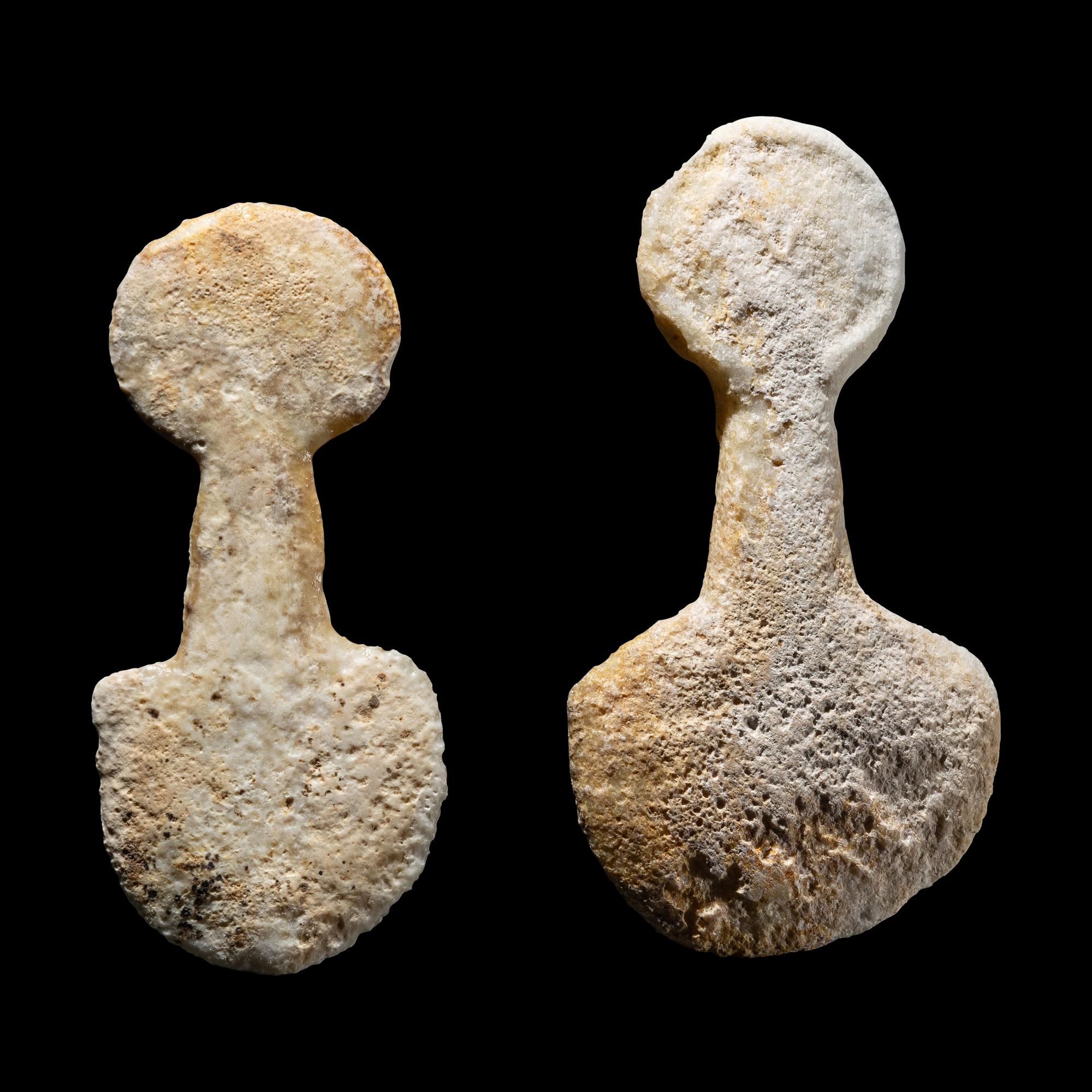 Two Anatolian Marble Idols