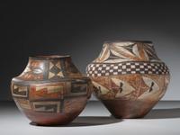 Acoma Polychrome Pottery Jars