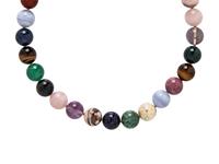 TIFFANY & CO., PALOMA PICASSO, STERLING SILVER AND MULTISTONE BEAD NECKLACE