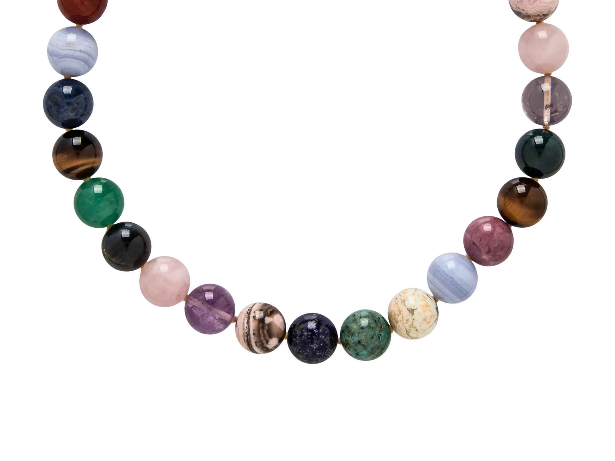 TIFFANY & CO., PALOMA PICASSO, STERLING SILVER AND MULTISTONE BEAD NECKLACE