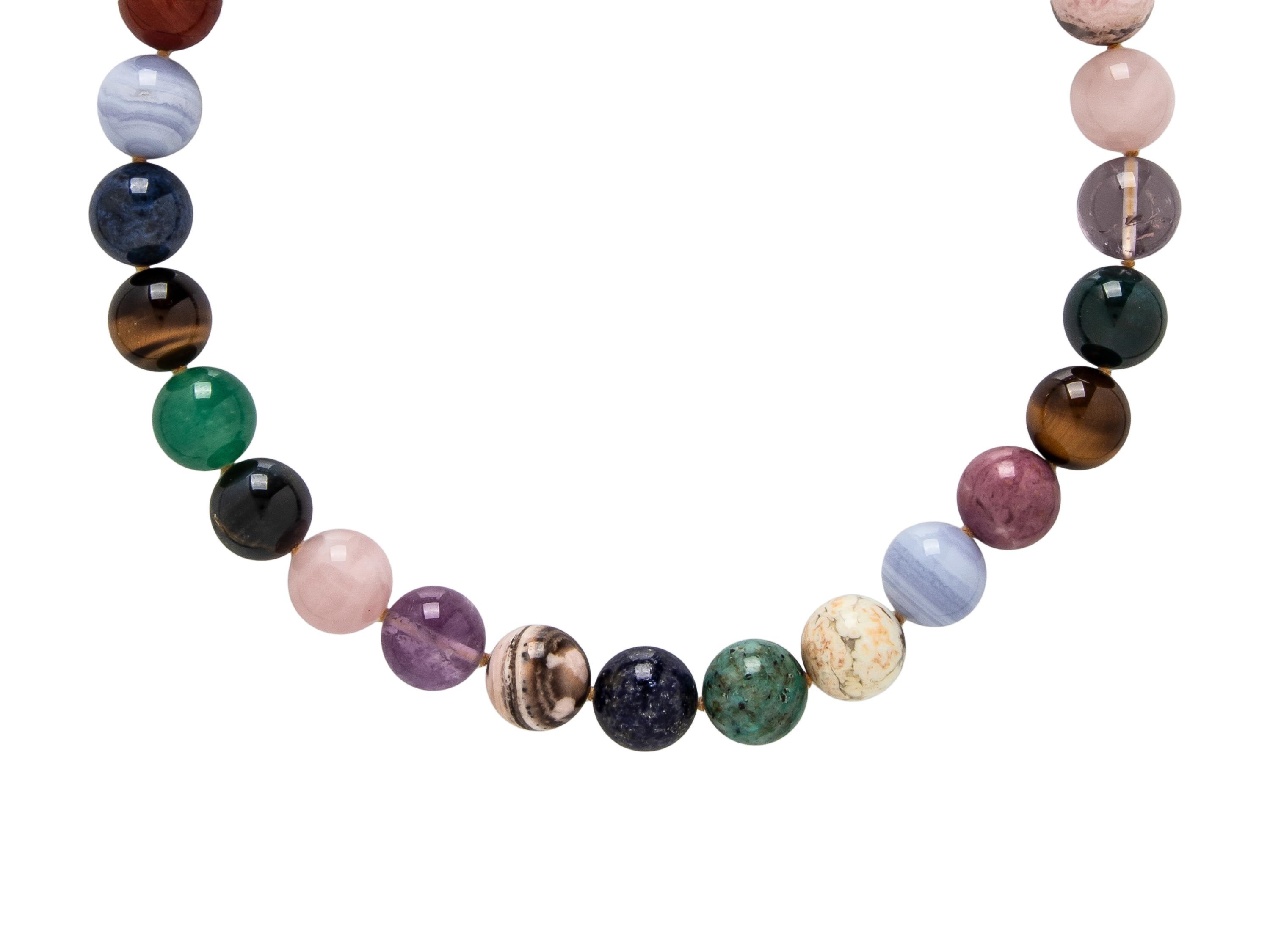 TIFFANY & CO., PALOMA PICASSO, STERLING SILVER AND MULTISTONE BEAD NECKLACE