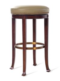 A Set of Six Hickory Chair Newbury Bar Seats