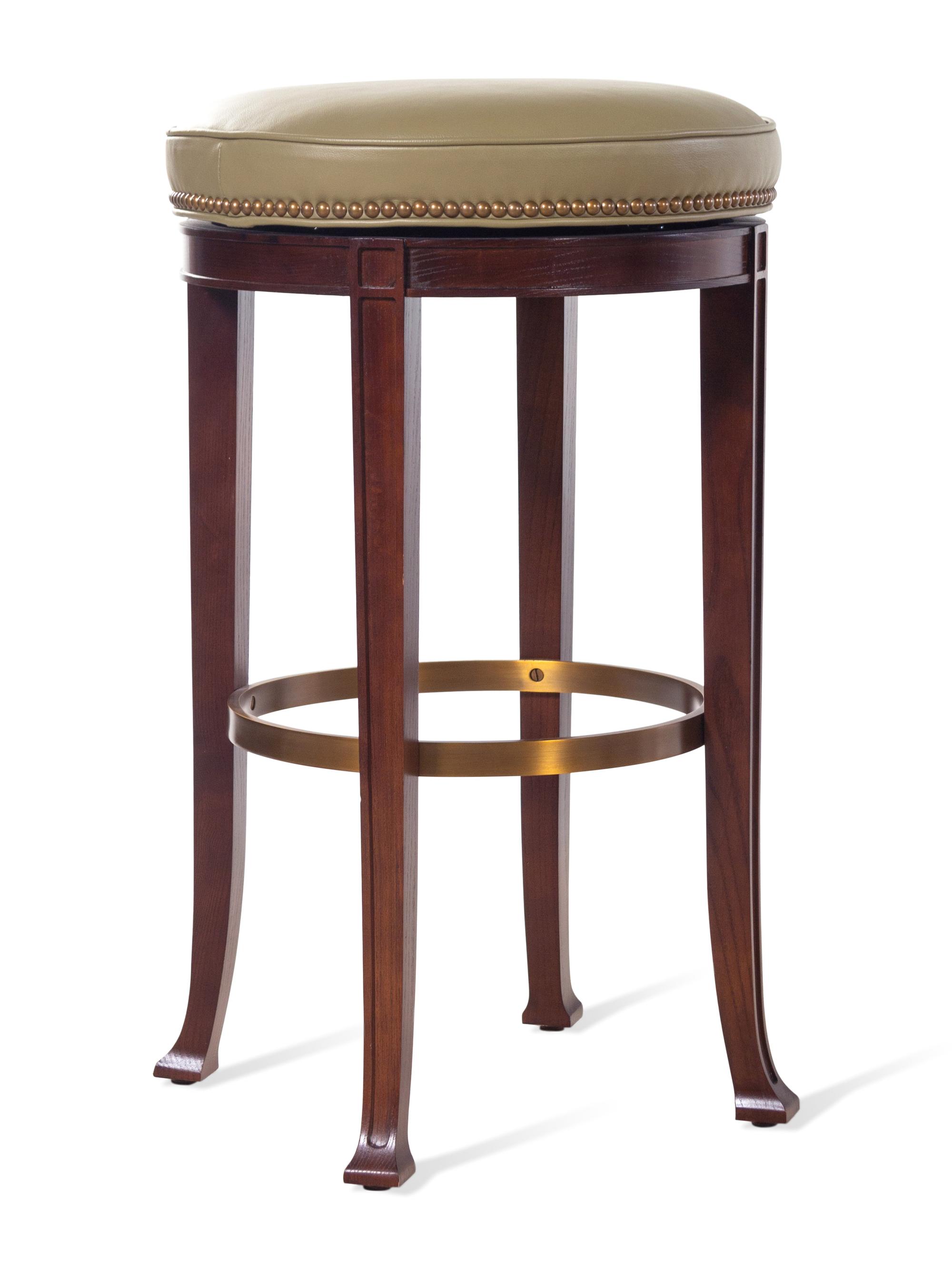 A Set of Six Hickory Chair Newbury Bar Seats