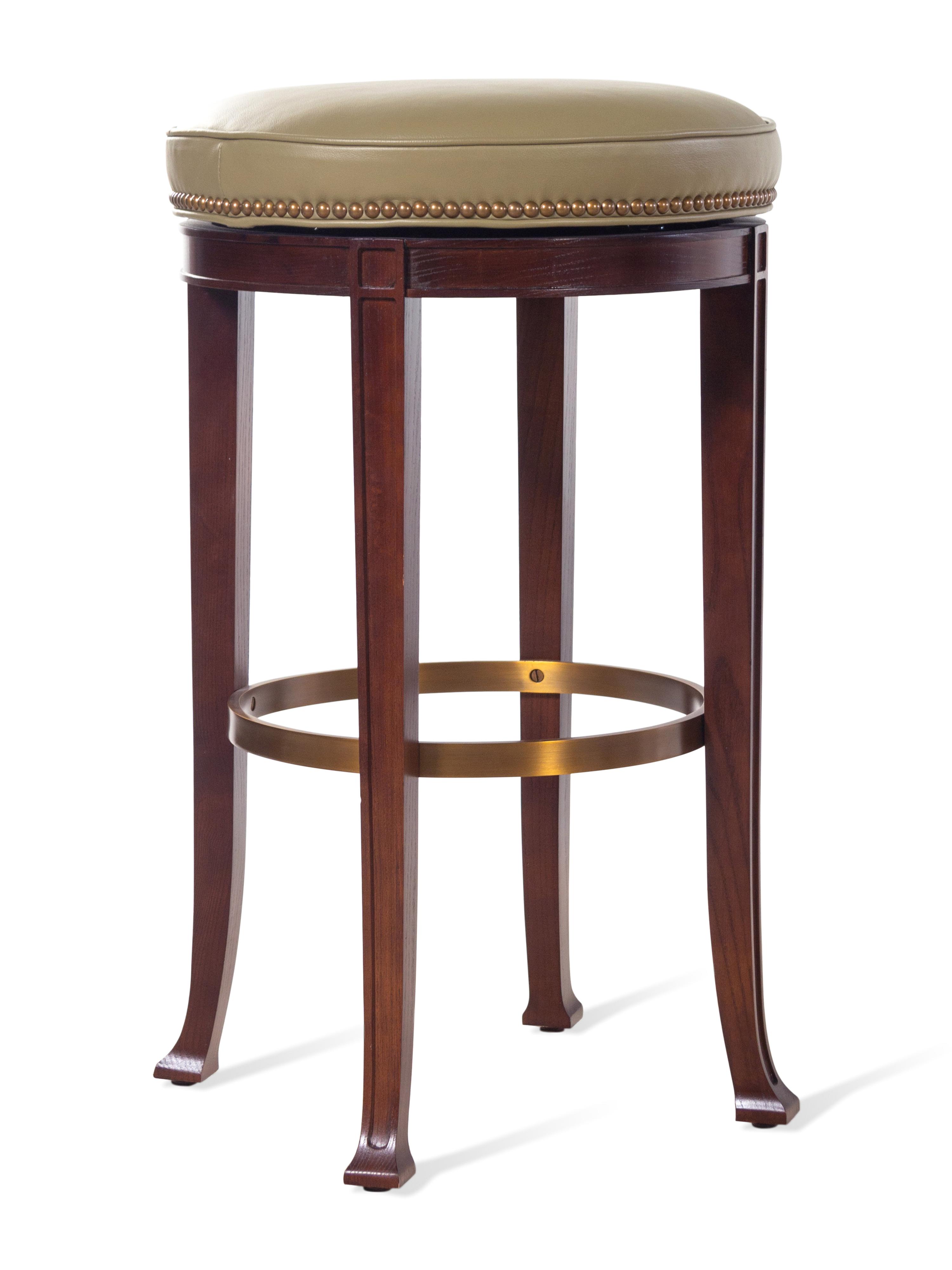 A Set of Six Hickory Chair Newbury Bar Seats