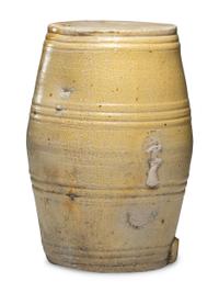 An Eight-Gallon Molded Stoneware Cask or Cooler