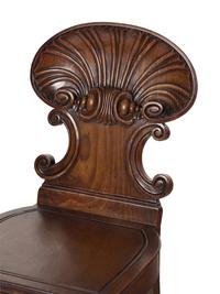 A Pair of Regency Mahogany Hall Chairs