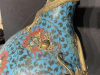 A large and impressive Chinese gilt-repoussé-embellished cloisonné vase 铜鎏金掐丝珐琅蟠龙瓶 The vase 17th/early 18th century, with later embellishment ???????????? ???
