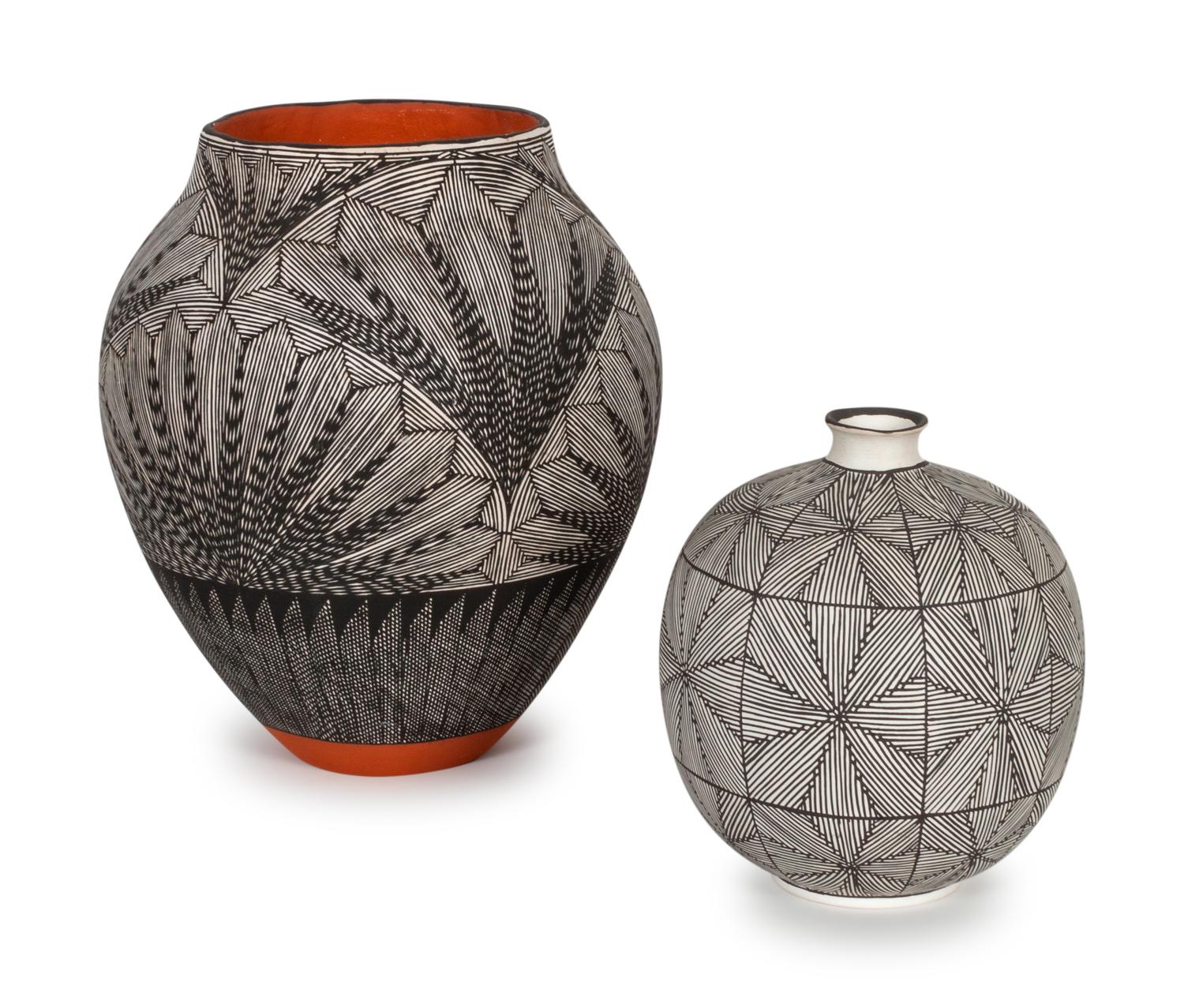Two Acoma Fineline Vessels