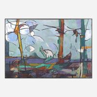 Judith Rothschild (American, 1921-1993) Trees + Clouds (JRF 56.05)