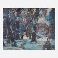 John Fabian Carlson (American/Swedish, 1875–1947) Winter's Glow