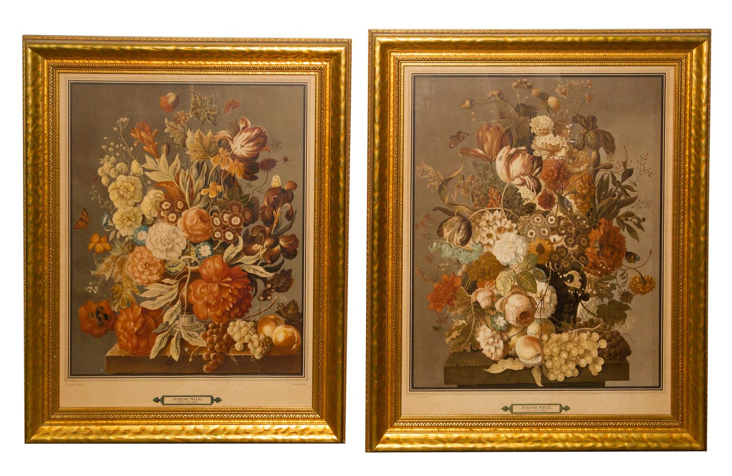 A Pair of Chromolithographs 34 x 27 1/2 inches (framed). — AFTER JOSEPH NIGG, LATE 19TH CENTURY