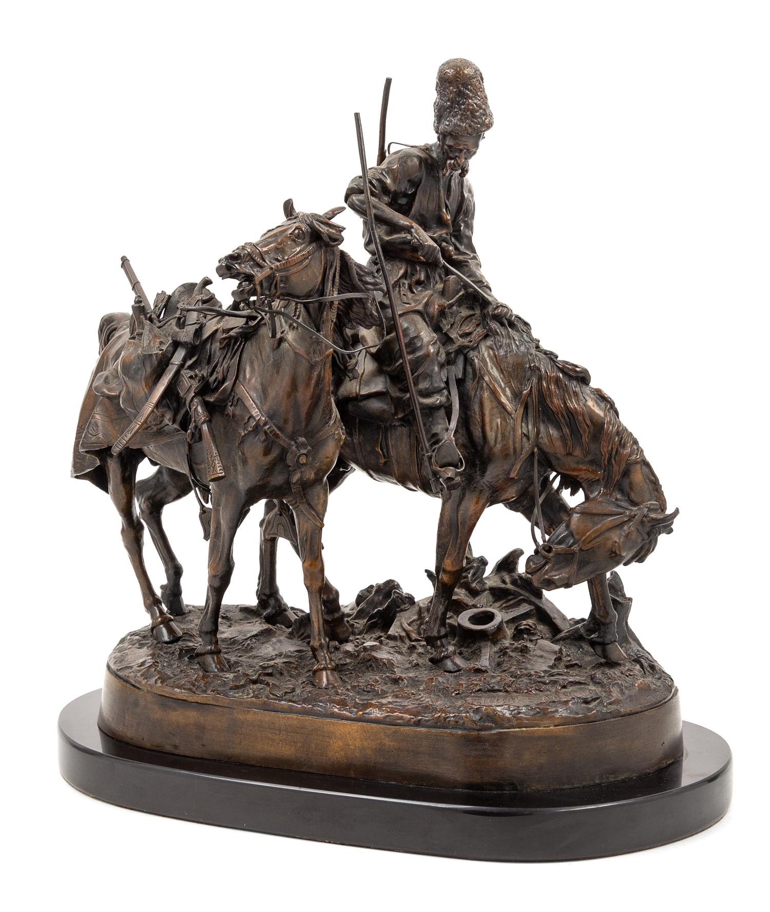 After Eugene Alexandrovich Lanceray, 20th Century, Cossack Horseman After the Battle