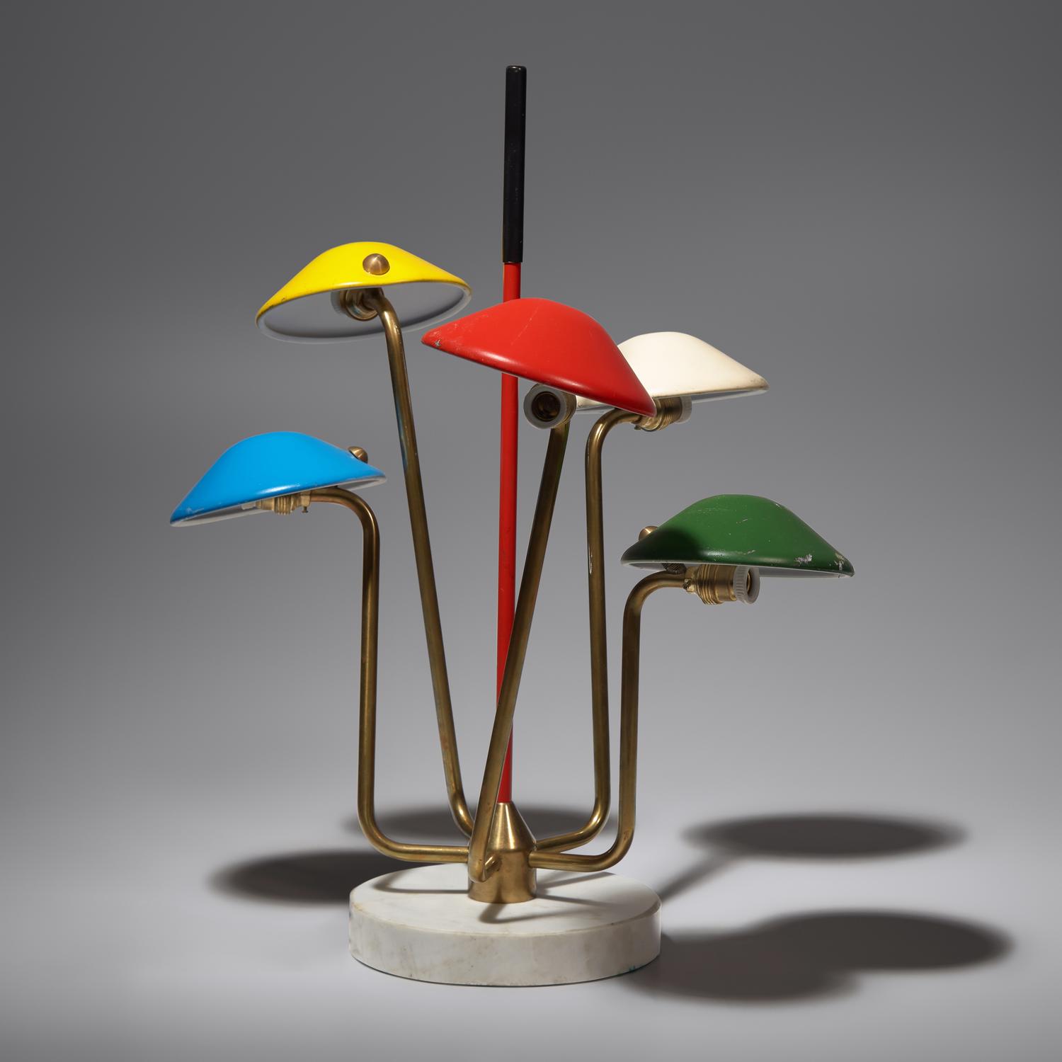 Five-arm table lamp Italy