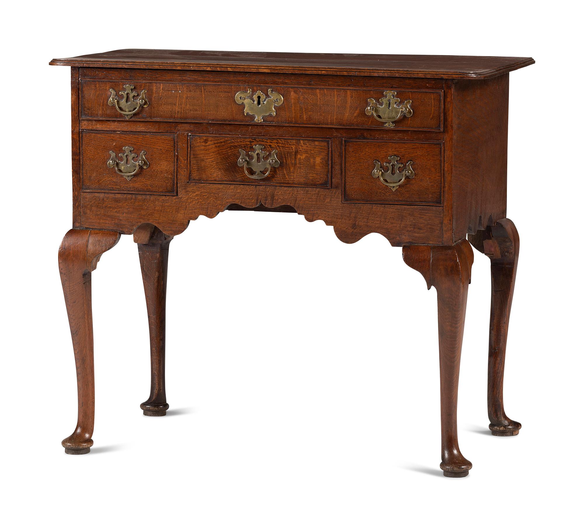A Queen Anne Carved Oak Dressing Table
