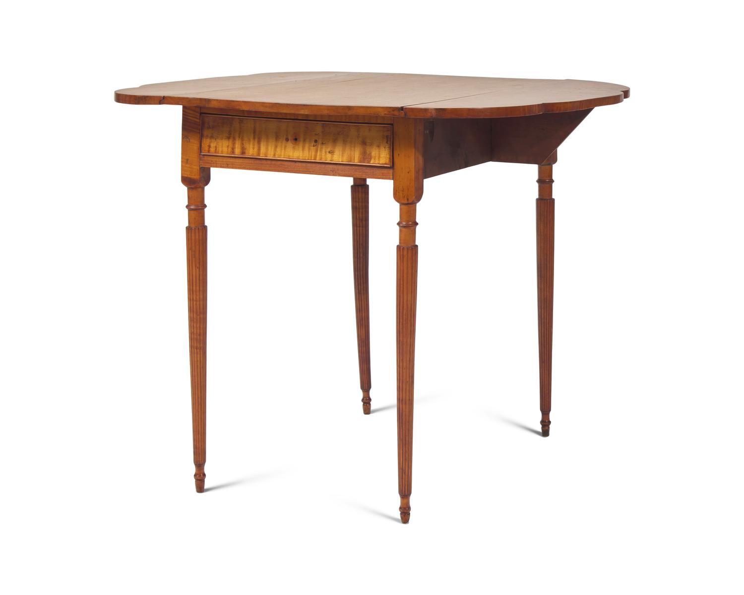 A Federal Tiger Maple Pembroke Table
