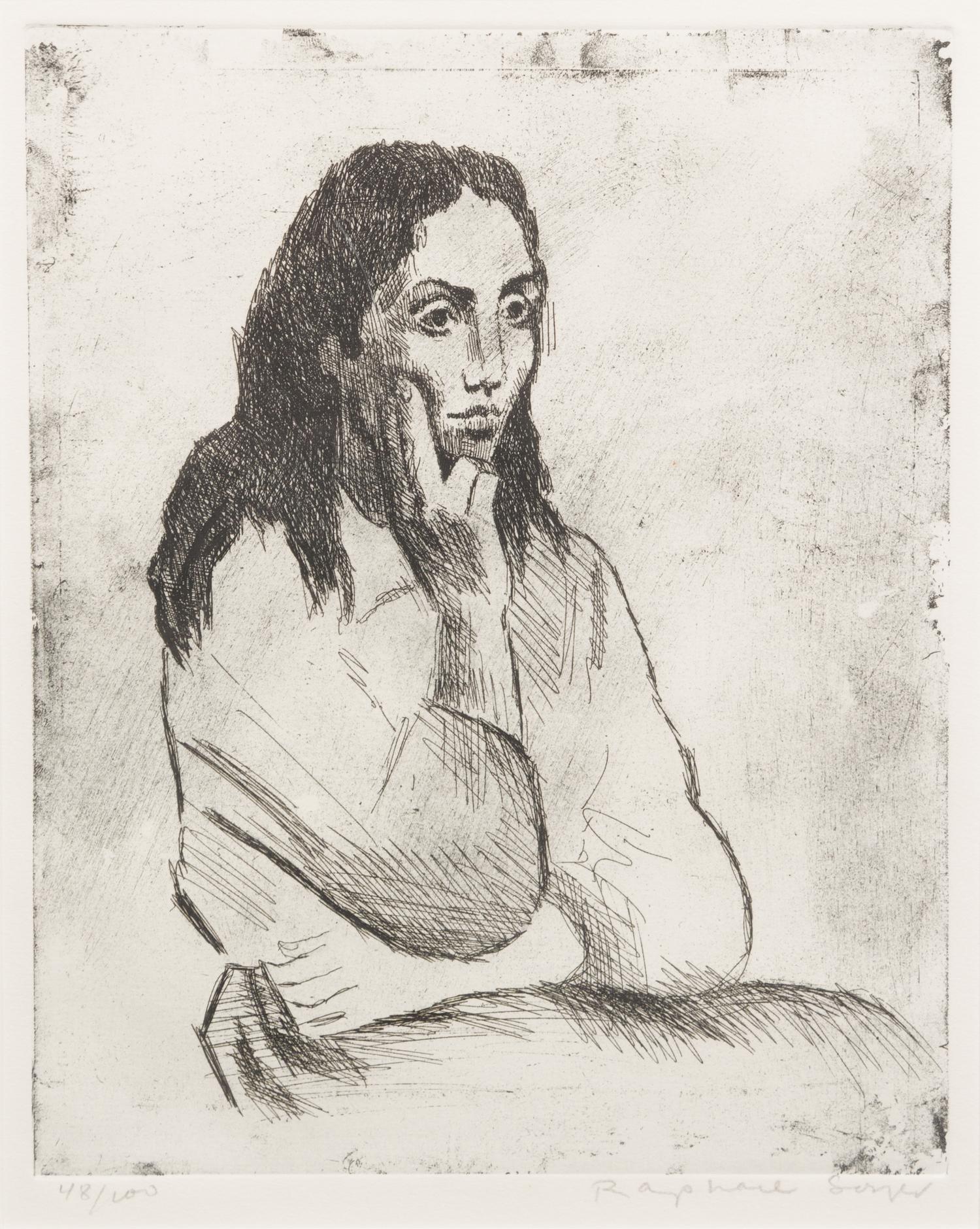 Raphael Soyer, (American, 1899-1987), Untitled (a collection of four works)