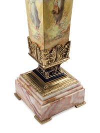 A Pair of Louis XVI Style Quartz-Top Pedestals