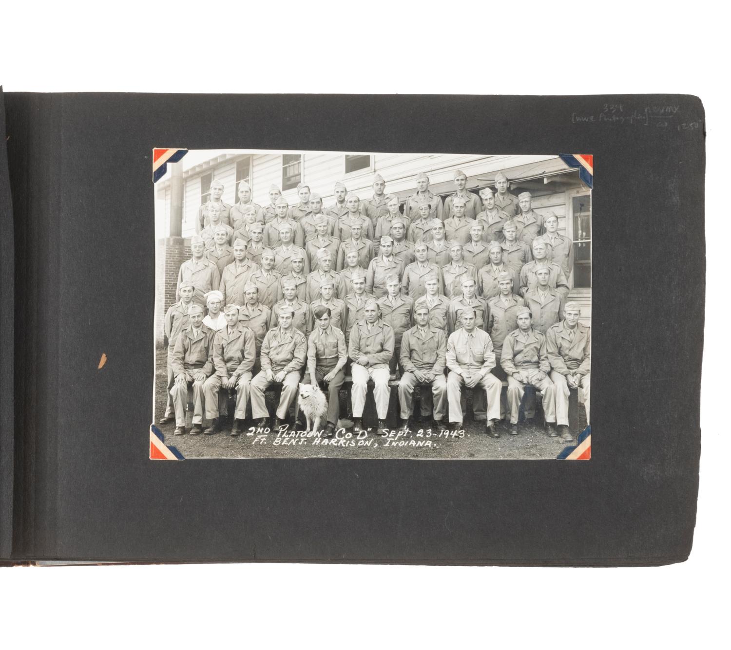 [WORLD WAR II]. Photograph album detailing the experiences of two Indiana military units in the Pacific Theater. Oro Bay, New Guinea, and Tacloban & Leyte, Philippines: n.p., 1944-1945.