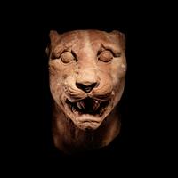 A Greek Marble Panther Head