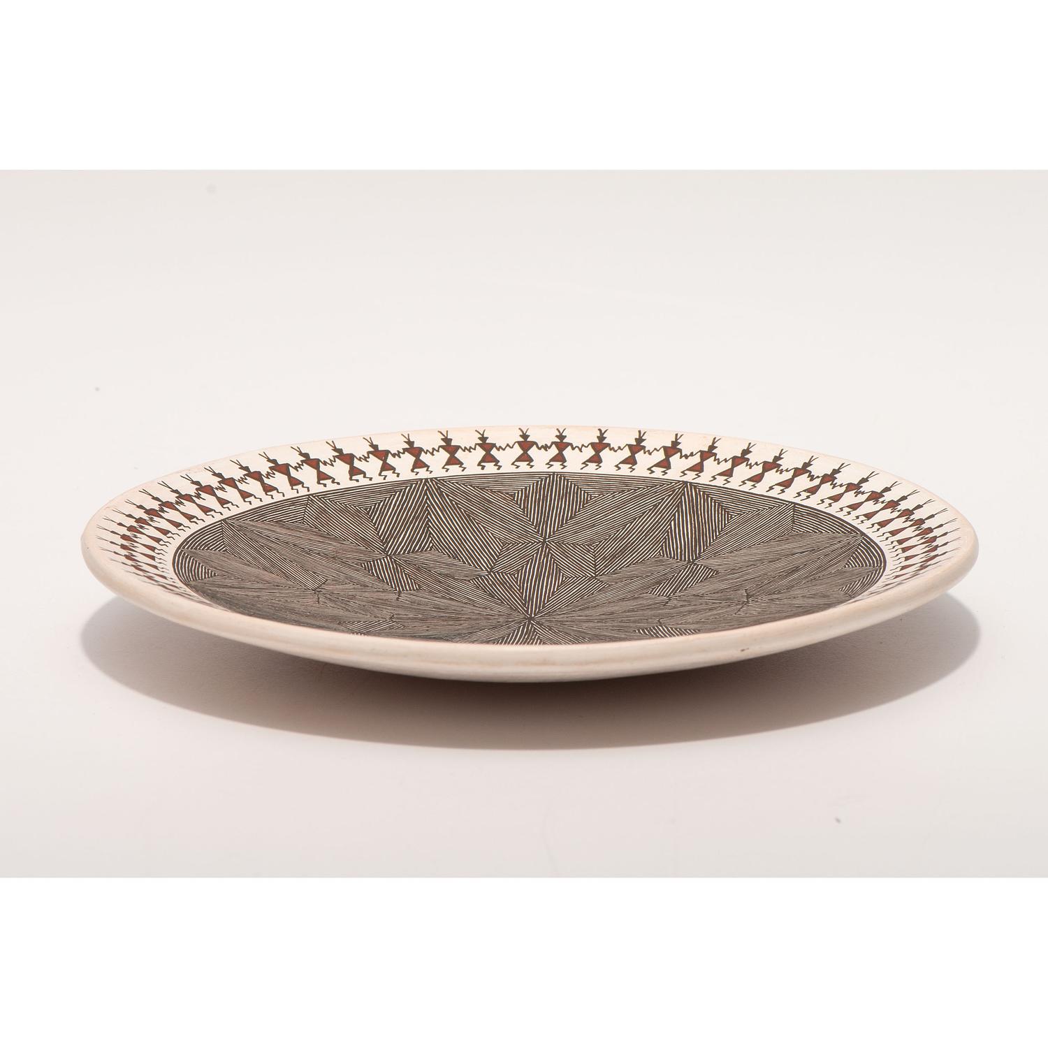Friendship Pottery Plate, with Fine Lines