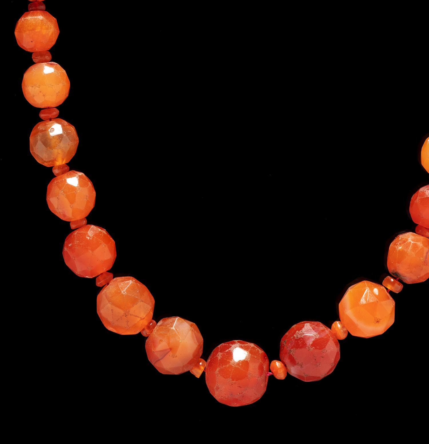 A Sassanian Carnelian Bead Necklace