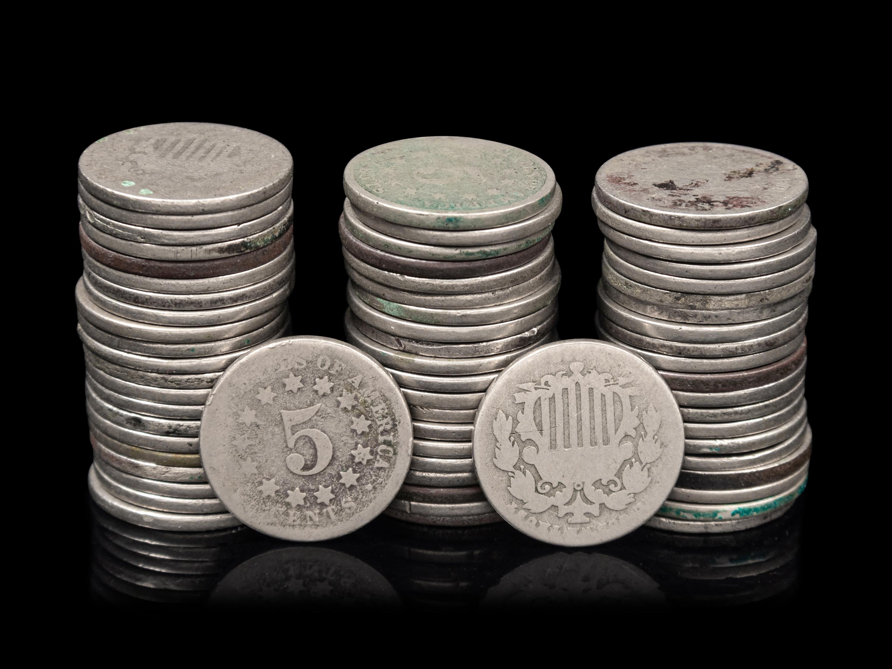 Sixty-Six Shield 5c Coins