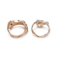 YELLOW GOLD AND DIAMOND RING SET