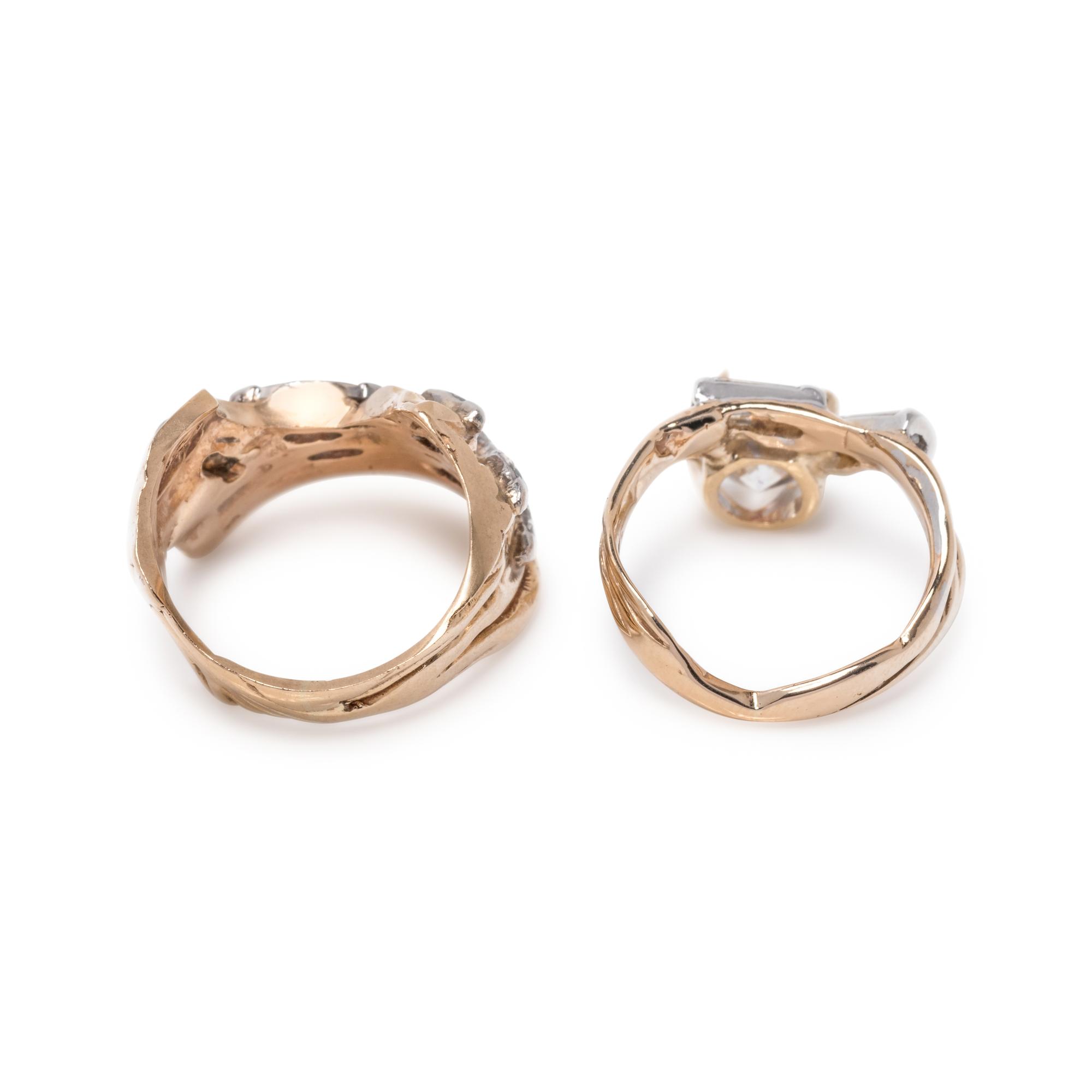 YELLOW GOLD AND DIAMOND RING SET
