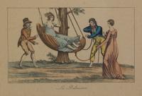 An Assembled Set of Fourteen French Handcolored Engravings, Height 7 x width 9 5/8 inches (visible).